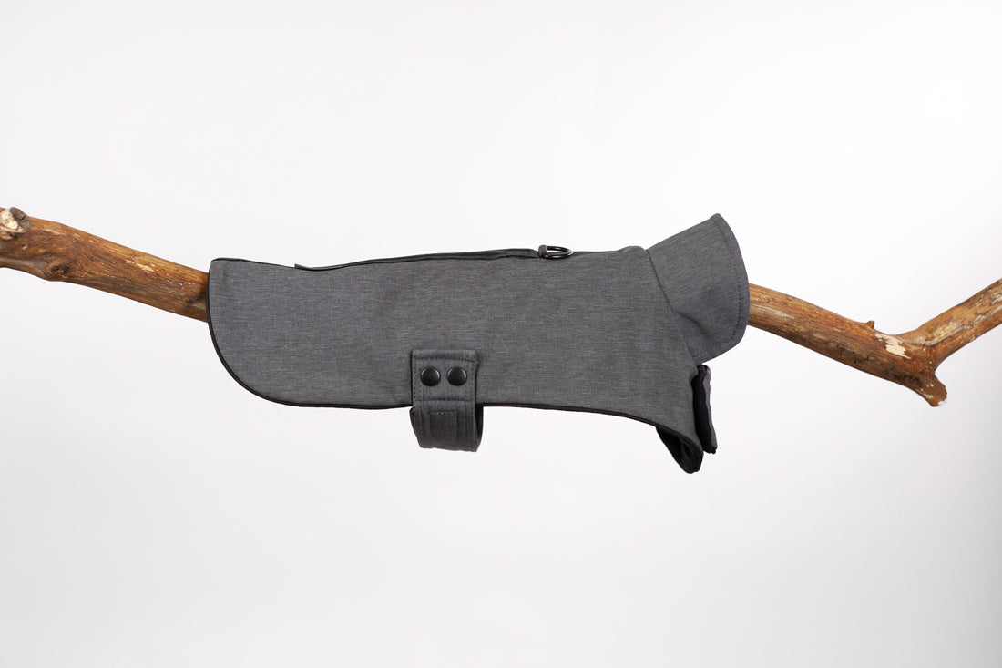 Grey Neoprene Cape Jacket
