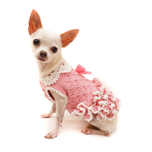 Fancy Pup Pink Ruffle Dress