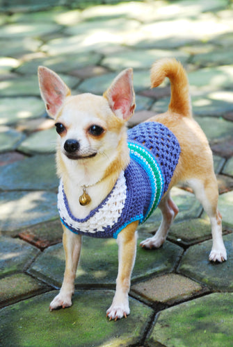 Blue Crochet Sweater