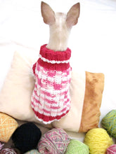 Load image into Gallery viewer, Pink and White Turtle Neck Sweater