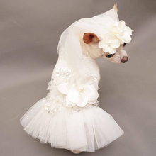 Load image into Gallery viewer, Bridal Dress for Dog Wedding Occasion with Veil